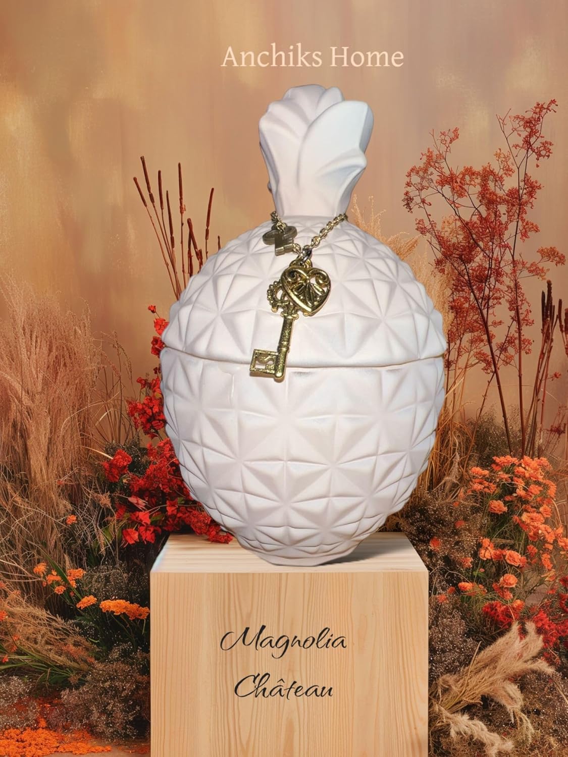 Magnolia Château – 7 oz Luxury Coconut Apricot Wax Candle