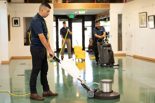 Commercial floor polishing and maintenance service